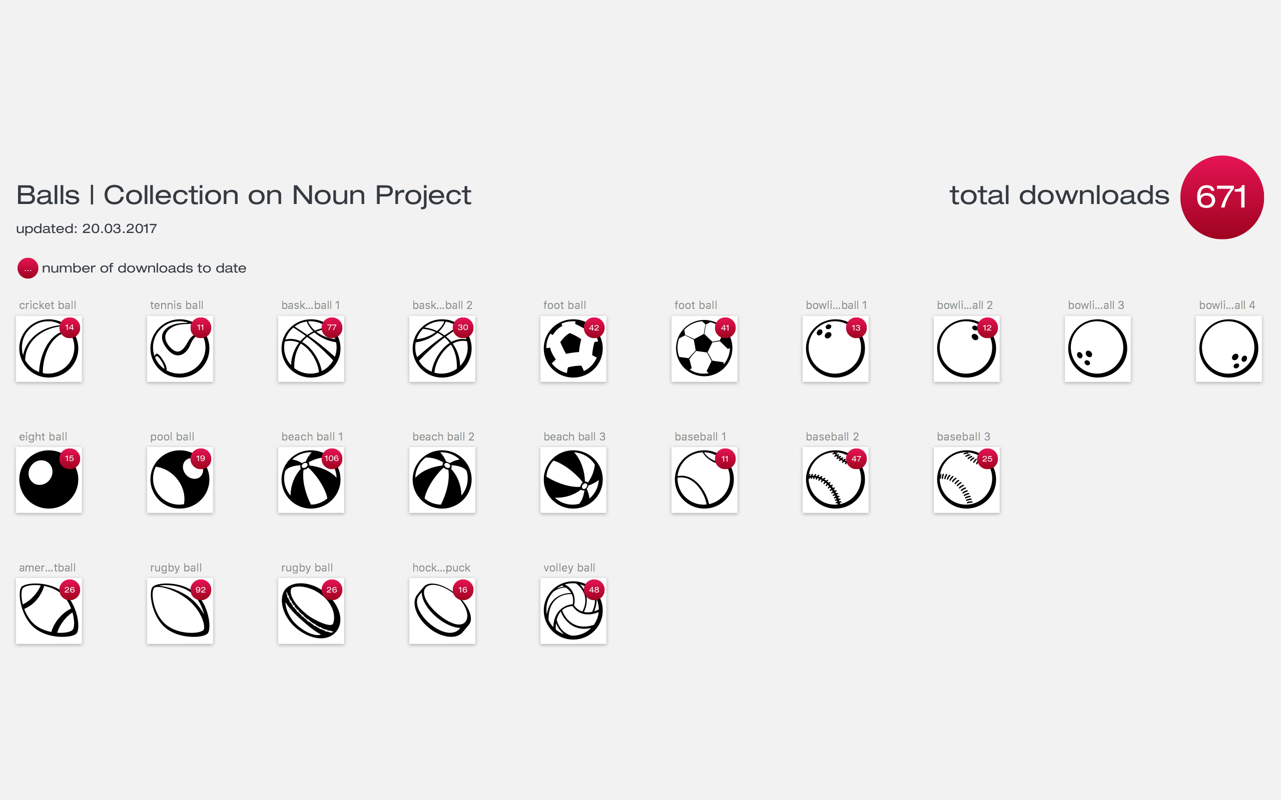 icons in the balls series